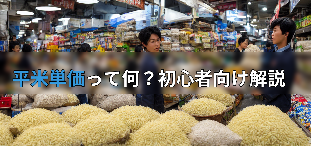平米単価って何?初心者向け解説の画像