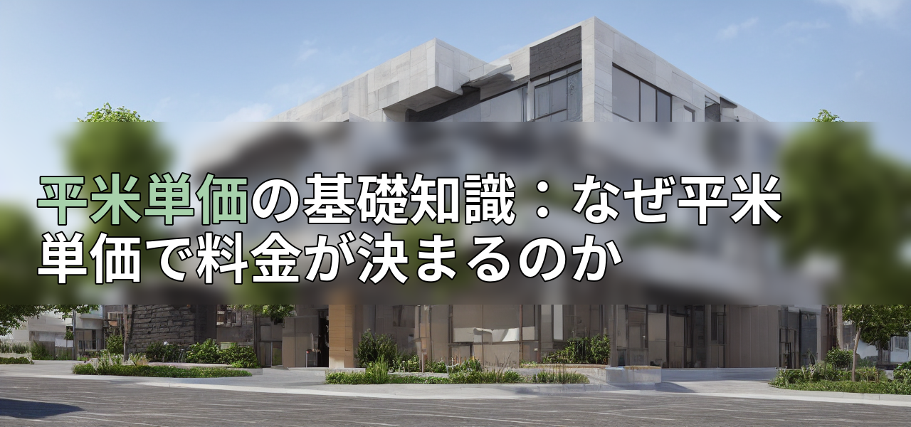 平米単価の基礎知識:なぜ平米単価で料金が決まるのかの画像