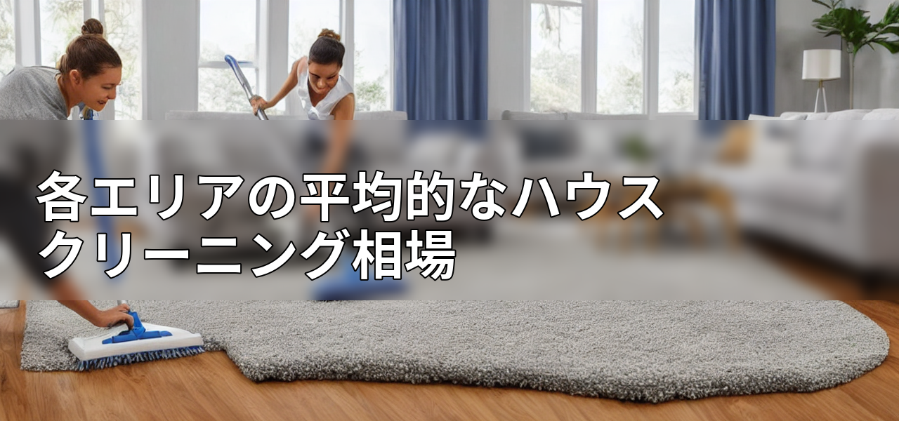 各エリアの平均的なハウスクリーニング相場の画像