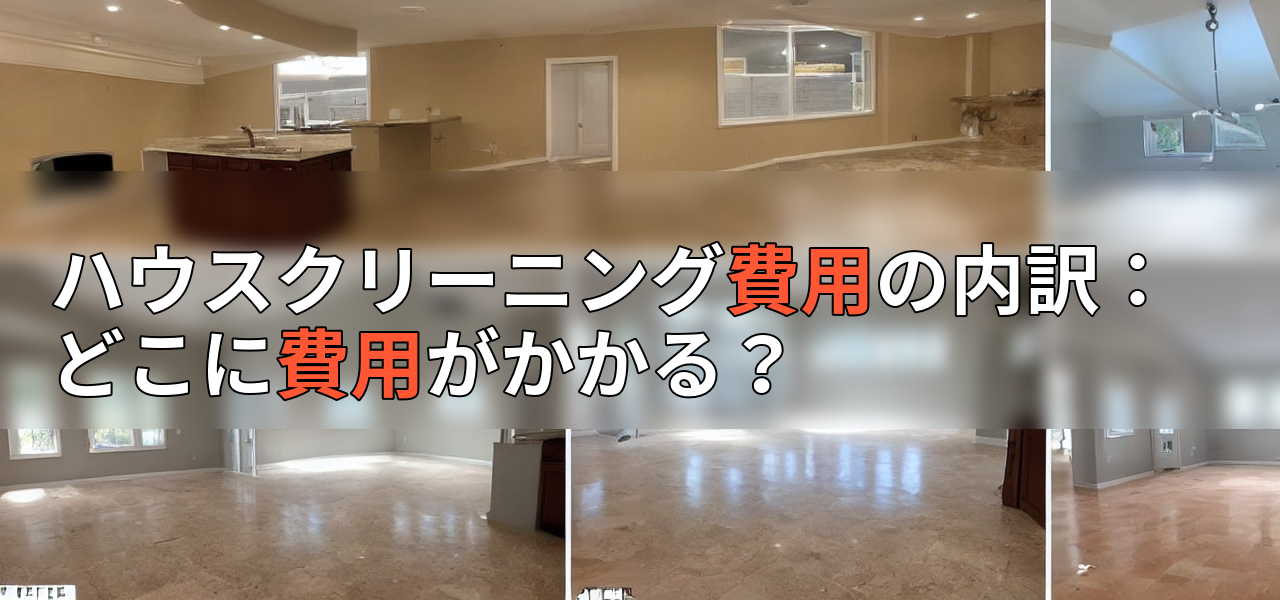 ハウスクリーニング費用の内訳:どこに費用がかかる?の画像