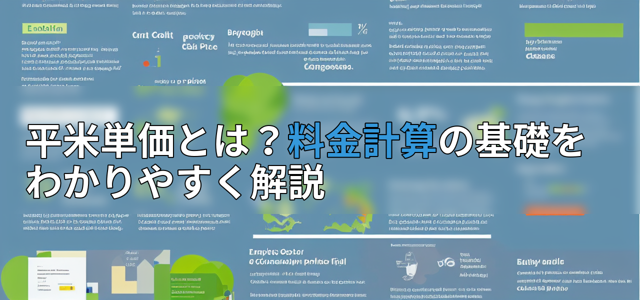 平米単価とは?料金計算の基礎をわかりやすく解説の画像