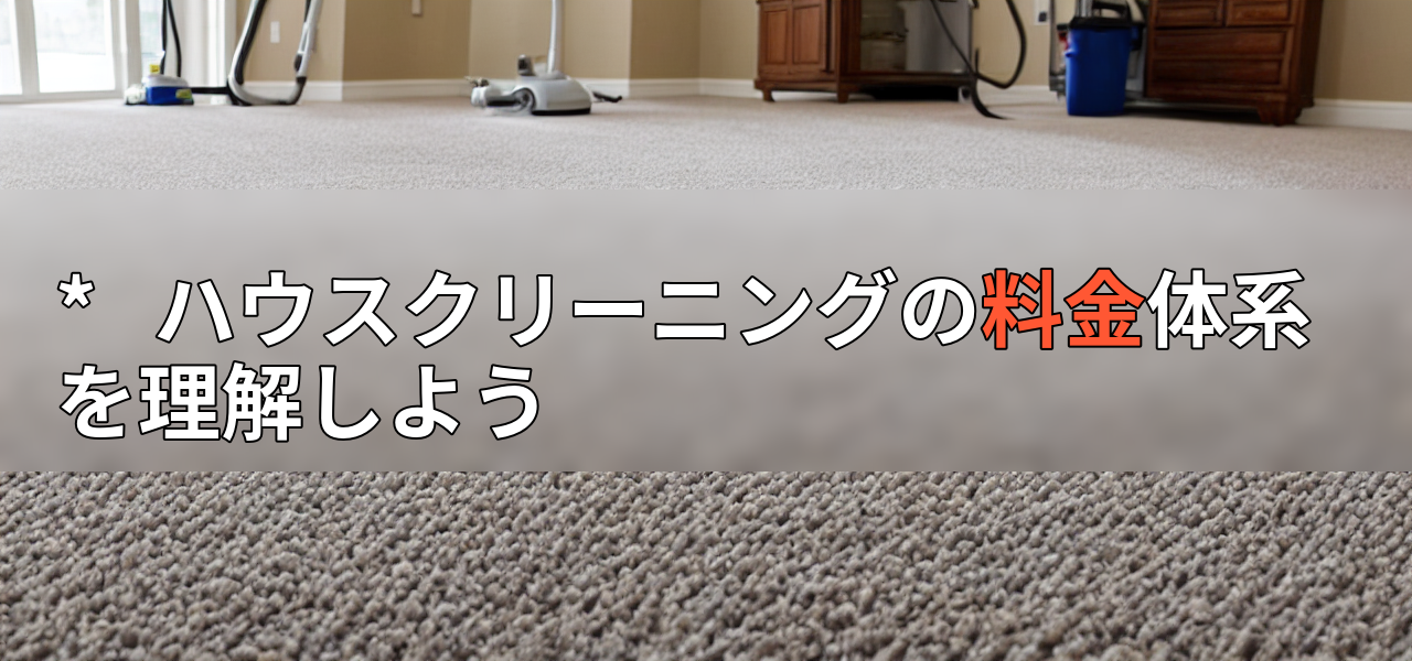 * ハウスクリーニングの料金体系を理解しようの画像