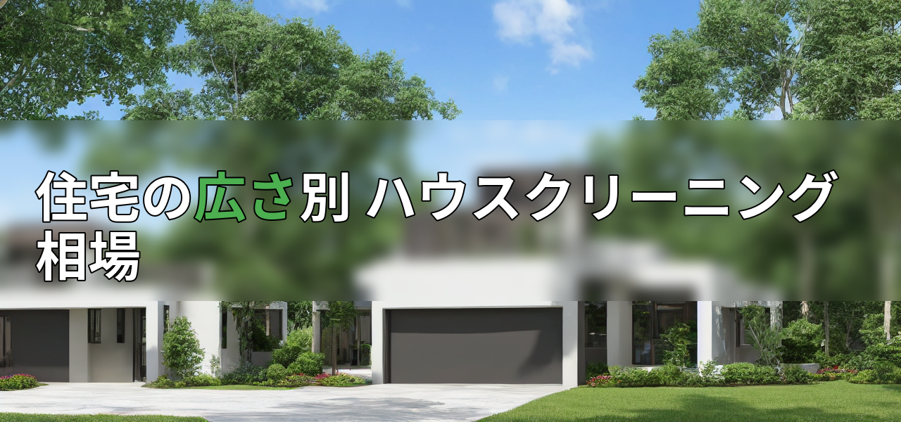 住宅の広さ別 ハウスクリーニング相場の画像