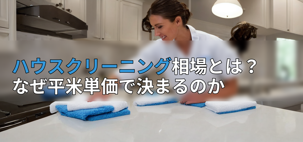 ハウスクリーニング相場とは？なぜ平米単価で決まるのかの画像