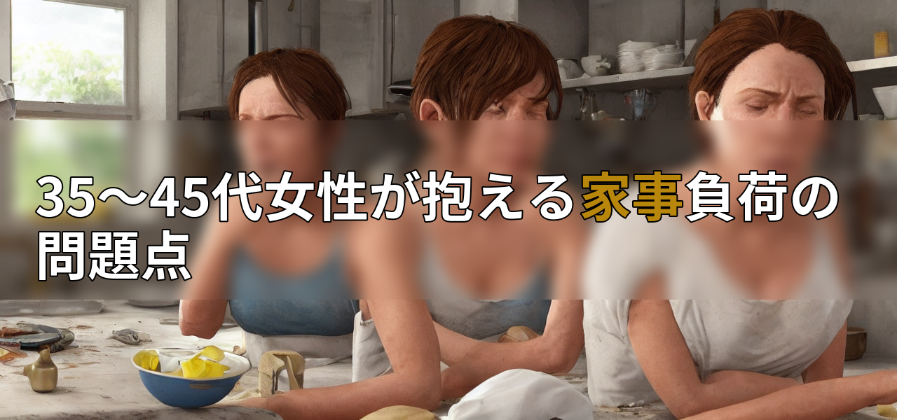 35~45代女性が抱える家事負荷の問題点の画像