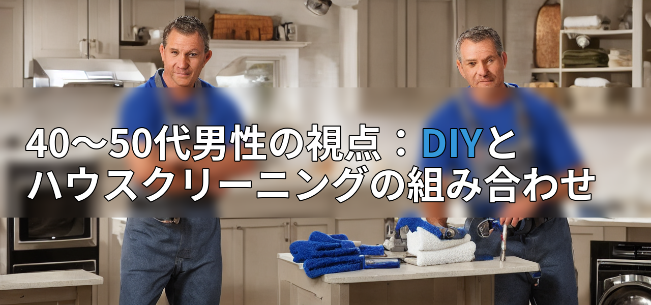40~50代男性の視点:DIYとハウスクリーニングの組み合わせの画像