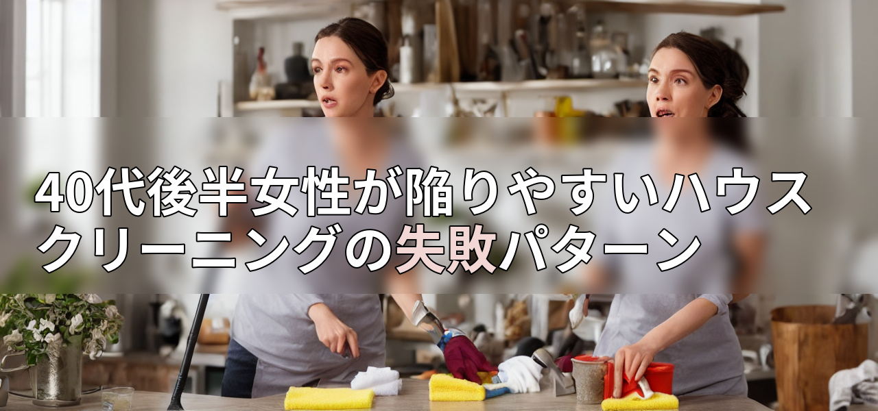40代後半女性が陥りやすいハウスクリーニングの失敗パターンの画像