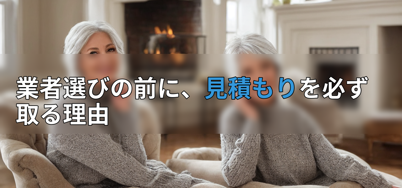 業者選びの前に、見積もりを必ず取る理由の画像
