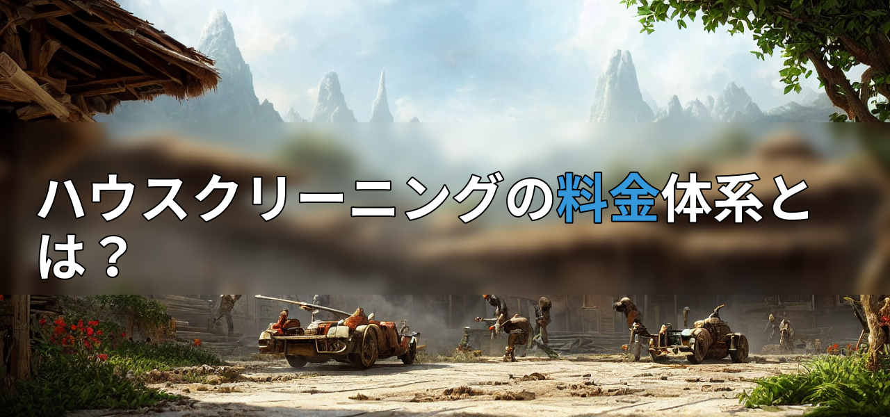 ハウスクリーニングの料金体系とは?の画像