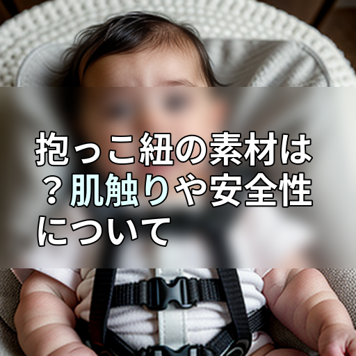 抱っこ紐の素材は?肌触りや安全性についての画像