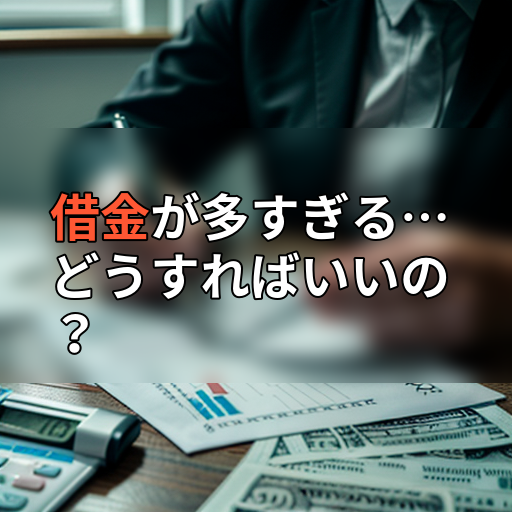 借金が多すぎる…どうすればいいの?の画像