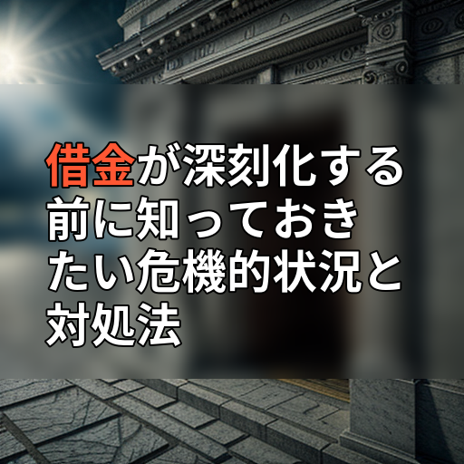 借金が深刻化する前に知っておきたい危機的状況と対処法の画像