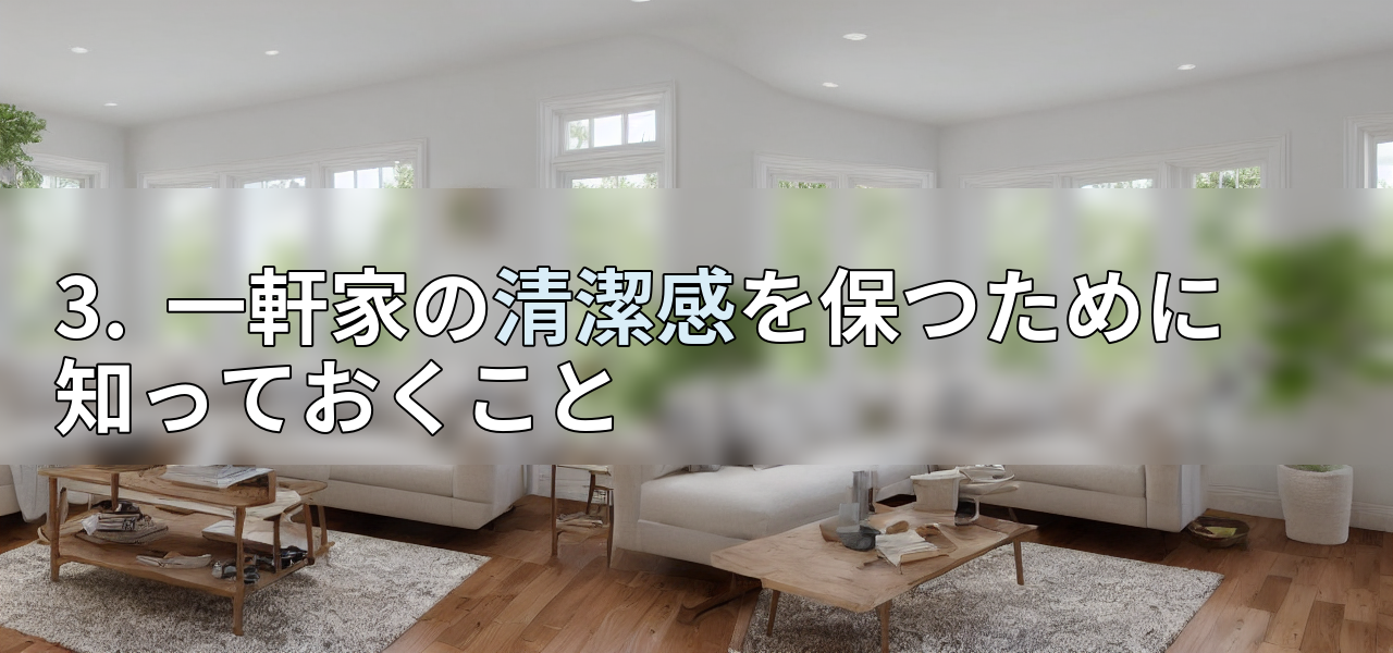 3. 一軒家の清潔感を保つために知っておくことの画像