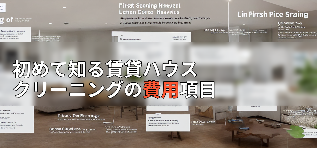 初めて知る賃貸ハウスクリーニングの費用項目の画像