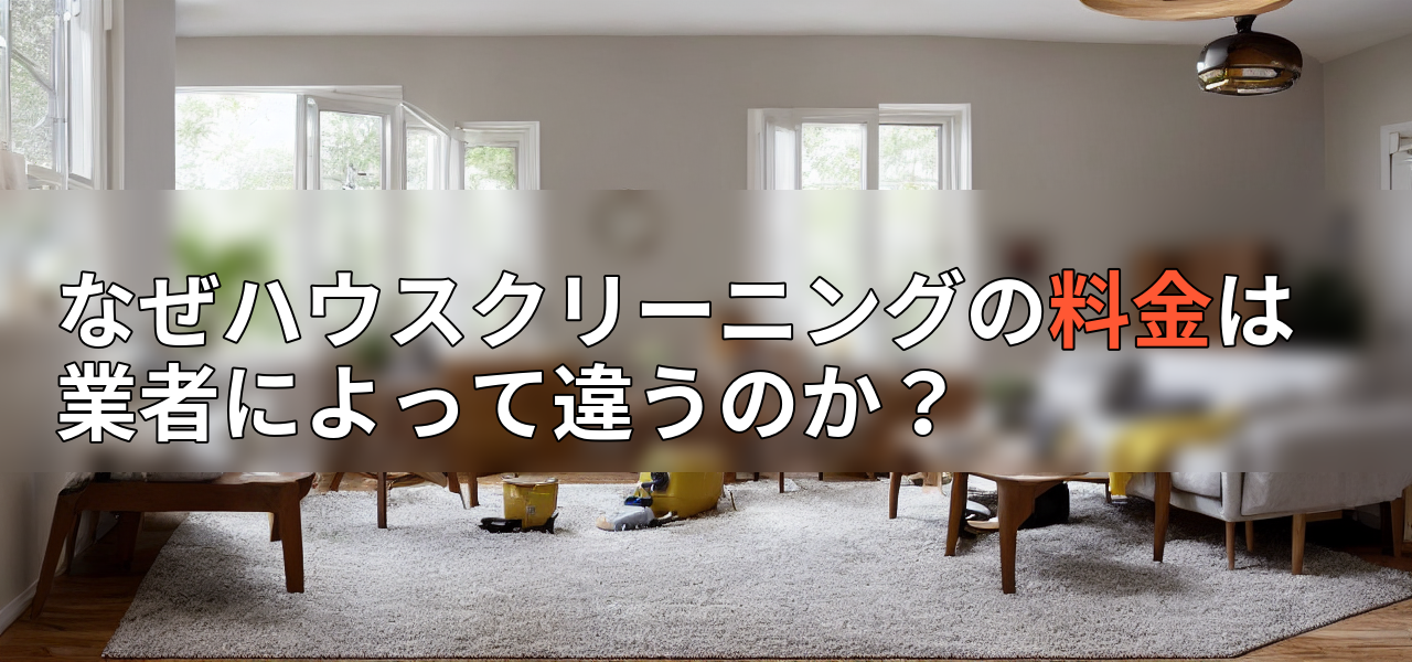 なぜハウスクリーニングの料金は業者によって違うのか?の画像