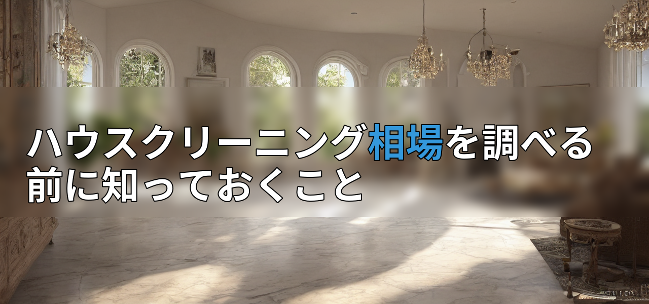 ハウスクリーニング相場を調べる前に知っておくことの画像