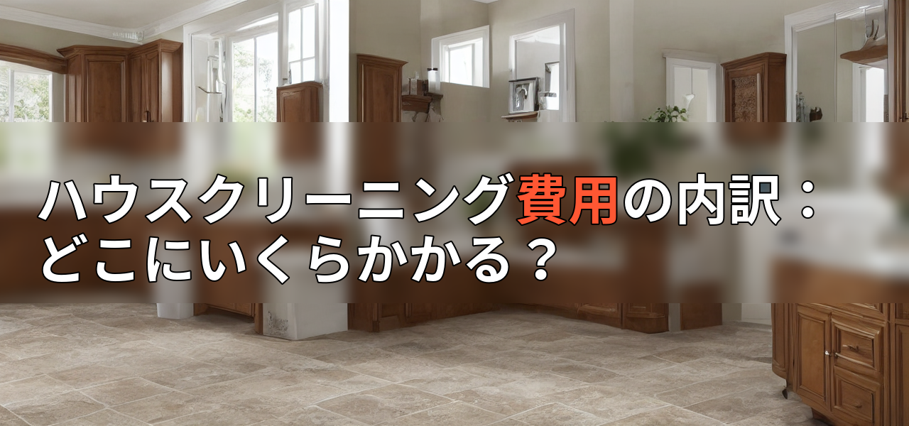 ハウスクリーニング費用の内訳:どこにいくらかかる?の画像