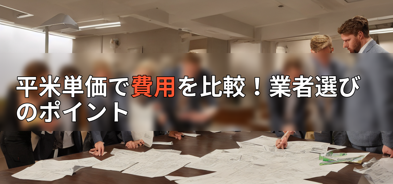 平米単価で費用を比較!業者選びのポイントの画像