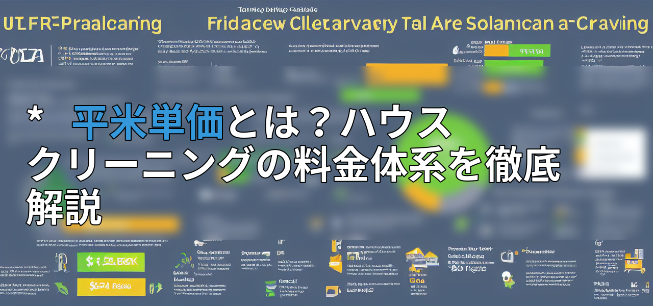 * 平米単価とは?ハウスクリーニングの料金体系を徹底解説の画像