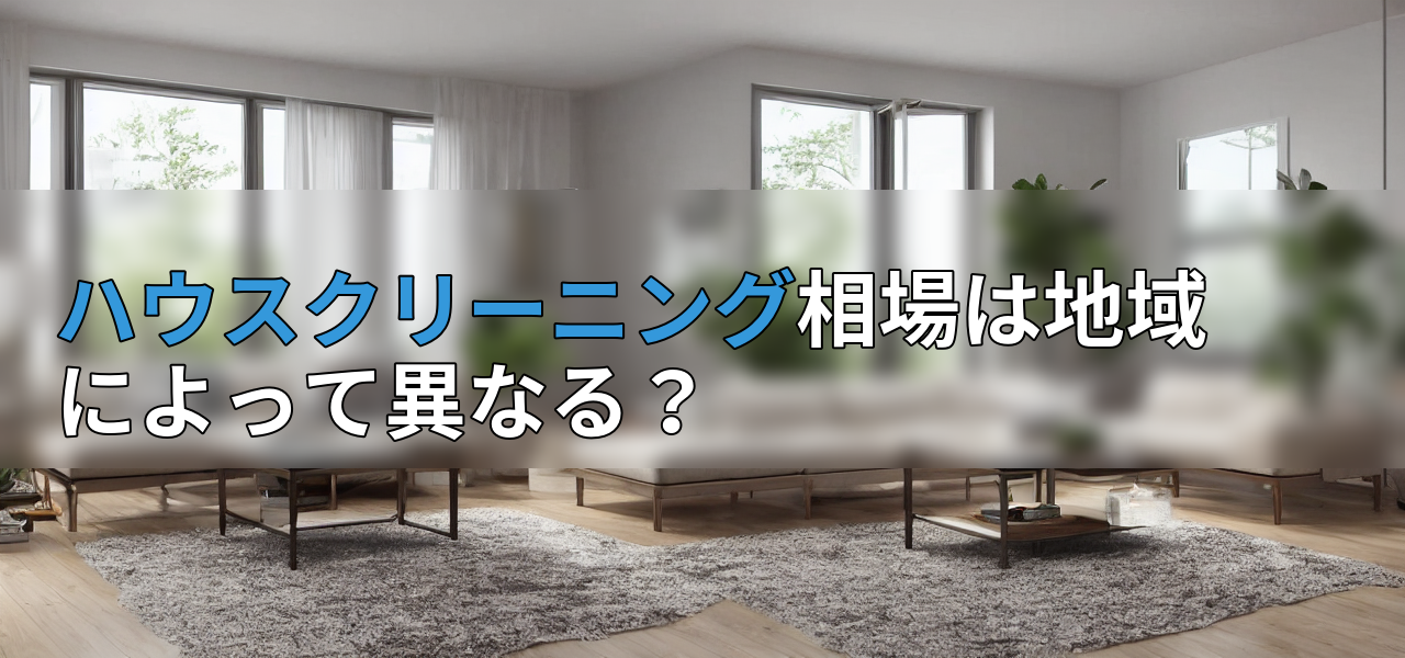 ハウスクリーニング相場は地域によって異なる?の画像
