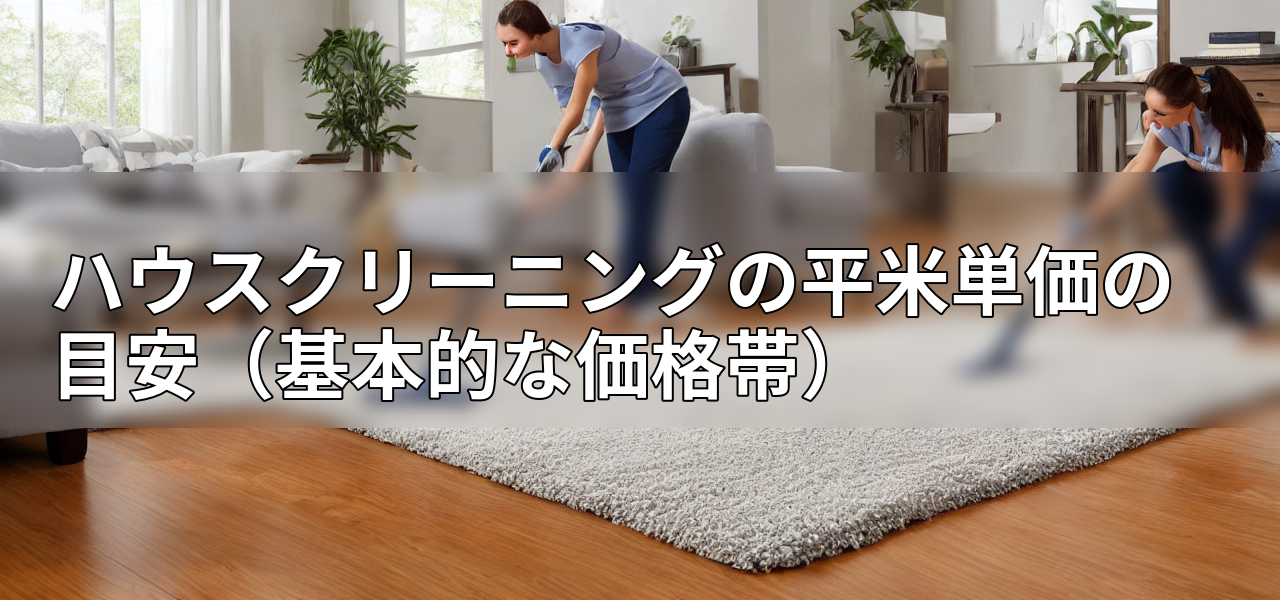 ハウスクリーニングの平米単価の目安(基本的な価格帯)の画像