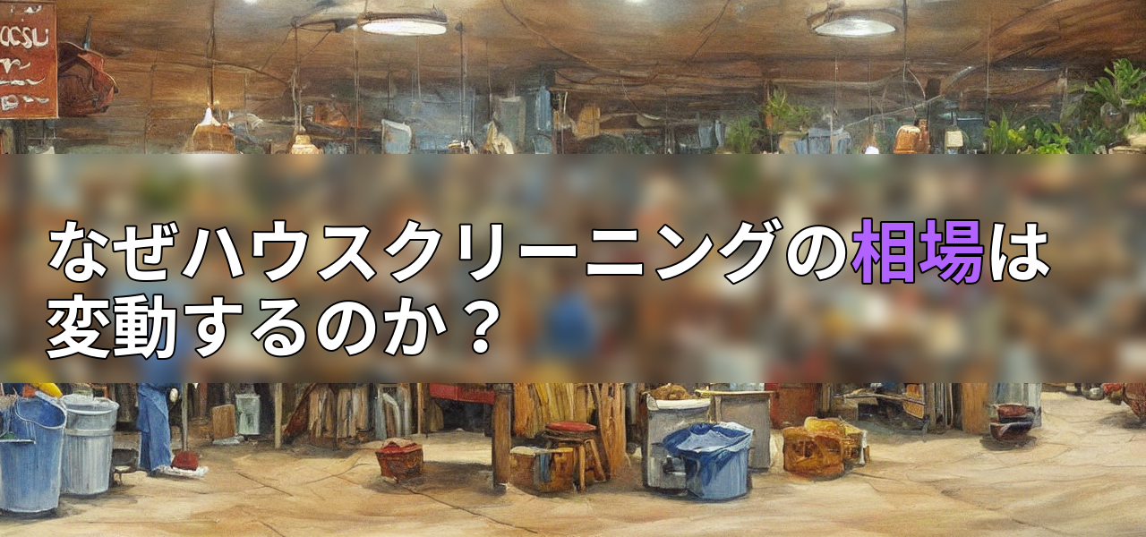 なぜハウスクリーニングの相場は変動するのか?の画像