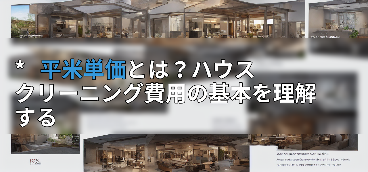 * 平米単価とは?ハウスクリーニング費用の基本を理解するの画像
