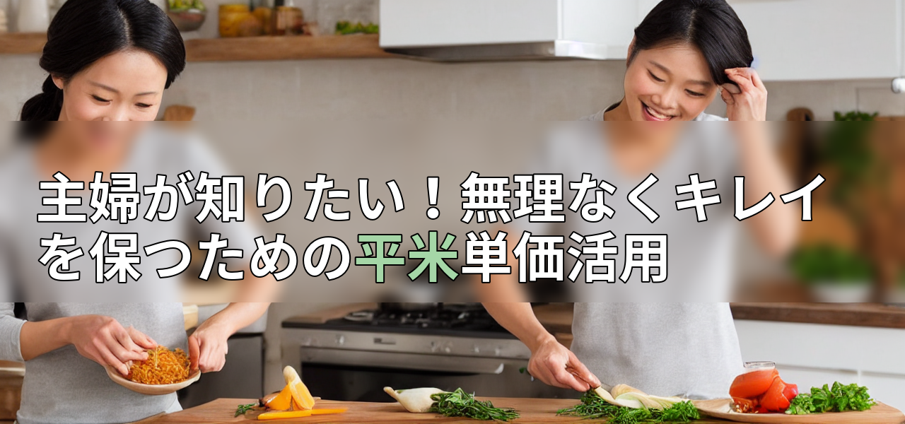 主婦が知りたい!無理なくキレイを保つための平米単価活用の画像