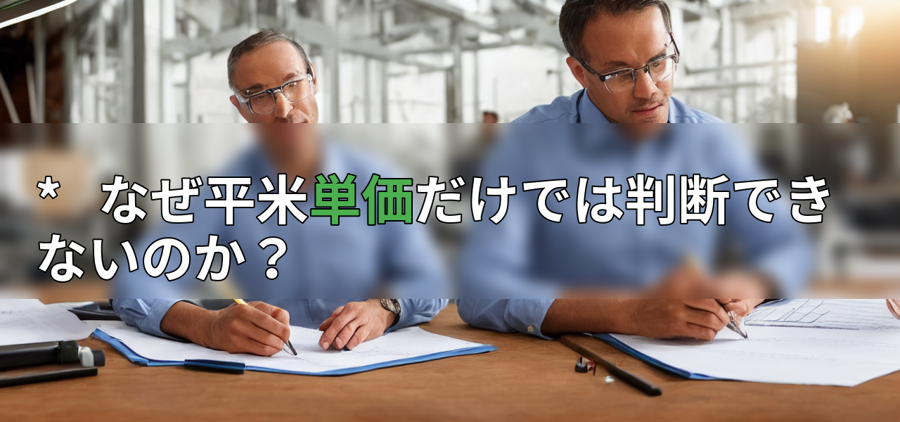 * なぜ平米単価だけでは判断できないのか?の画像