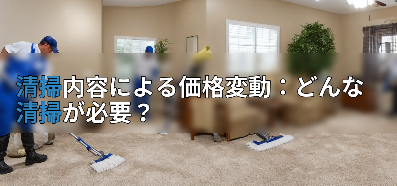 清掃内容による価格変動:どんな清掃が必要?の画像