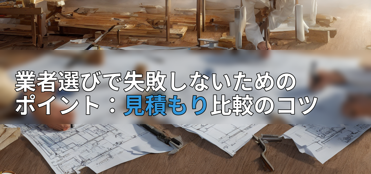 業者選びで失敗しないためのポイント:見積もり比較のコツの画像