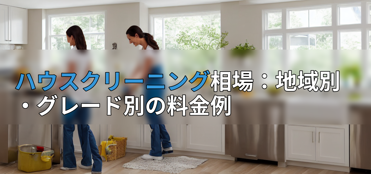 ハウスクリーニング相場:地域別・グレード別の料金例の画像