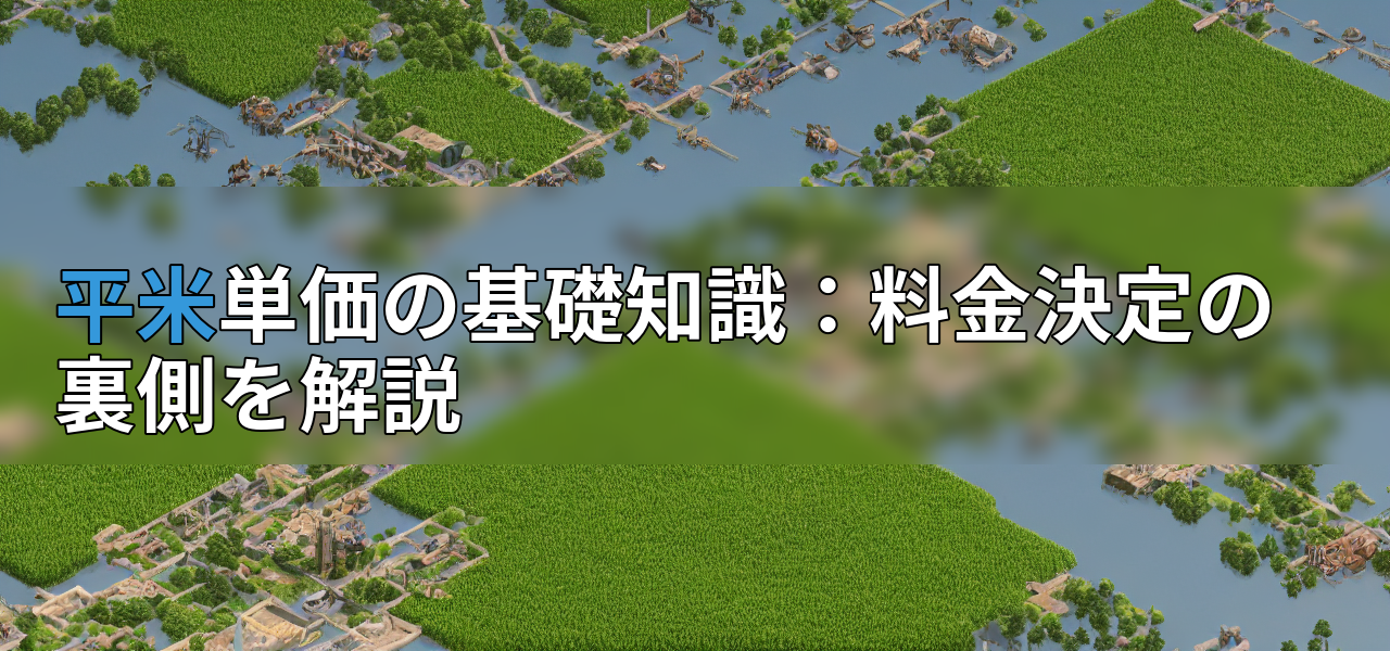 平米単価の基礎知識:料金決定の裏側を解説の画像