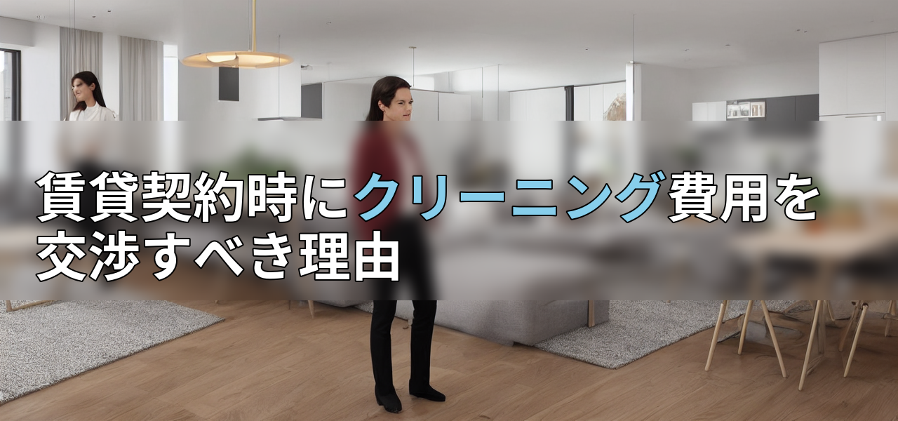 賃貸契約時にクリーニング費用を交渉すべき理由の画像