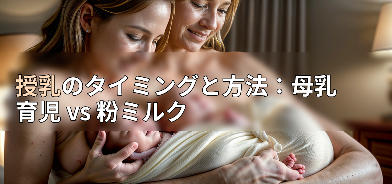授乳のタイミングと方法:母乳育児 vs 粉ミルクの画像