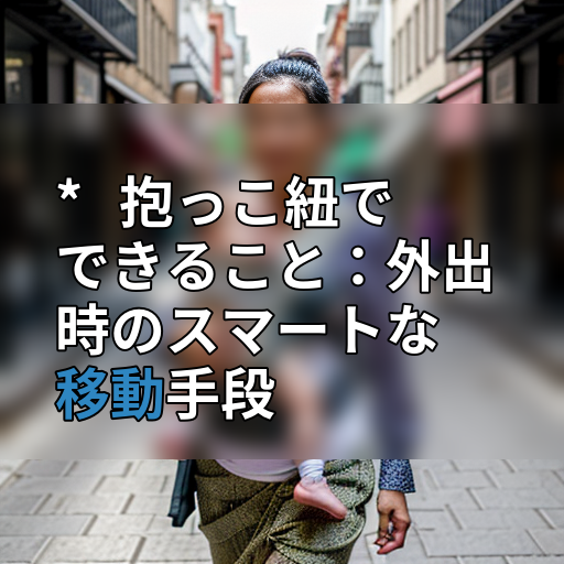 * 抱っこ紐でできること:外出時のスマートな移動手段の画像