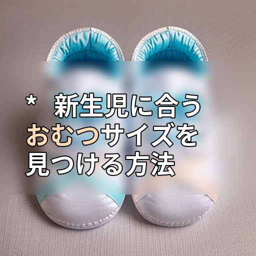 * 新生児に合うおむつサイズを見つける方法の画像