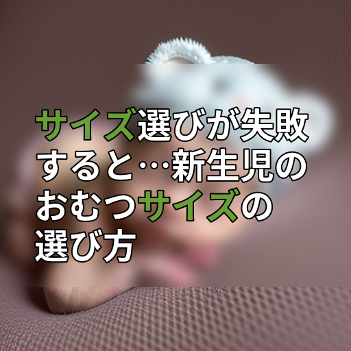 サイズ選びが失敗すると…新生児のおむつサイズの選び方の画像