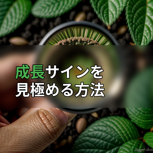 成長サインを見極める方法の画像