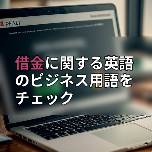 借金に関する英語のビジネス用語をチェックの画像