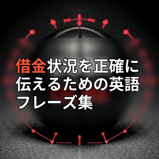 借金状況を正確に伝えるための英語フレーズ集の画像