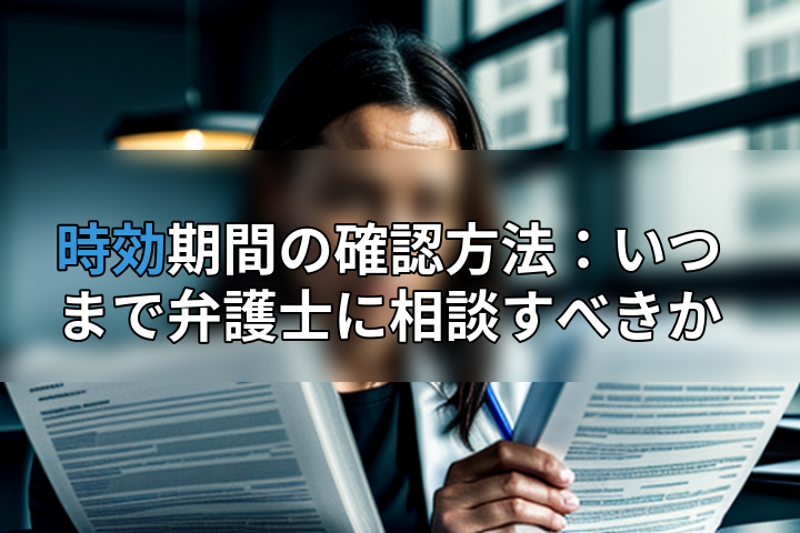 時効期間の確認方法:いつまで弁護士に相談すべきかの画像