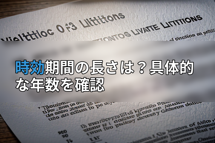 時効期間の長さは?具体的な年数を確認の画像