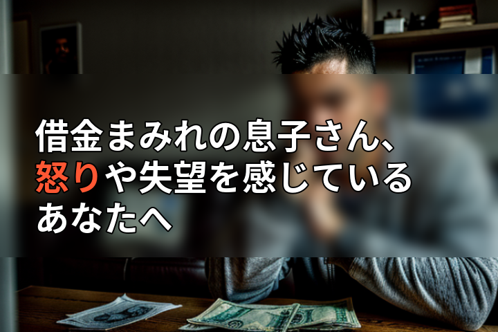 借金まみれの息子さん、怒りや失望を感じているあなたへの画像