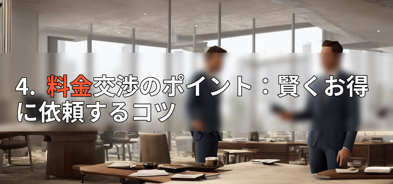 4. 料金交渉のポイント:賢くお得に依頼するコツの画像