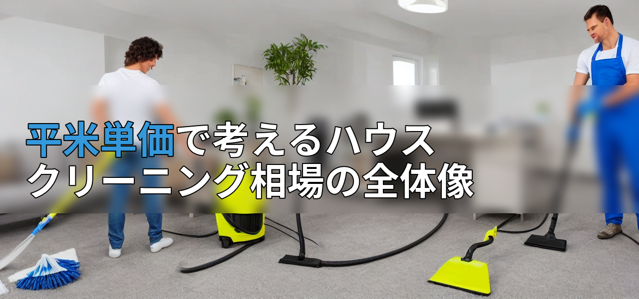 平米単価で考えるハウスクリーニング相場の全体像の画像
