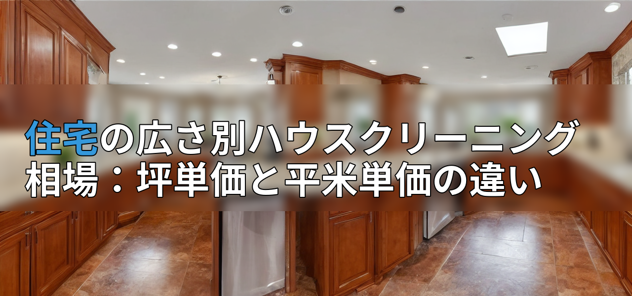 住宅の広さ別ハウスクリーニング相場:坪単価と平米単価の違いの画像