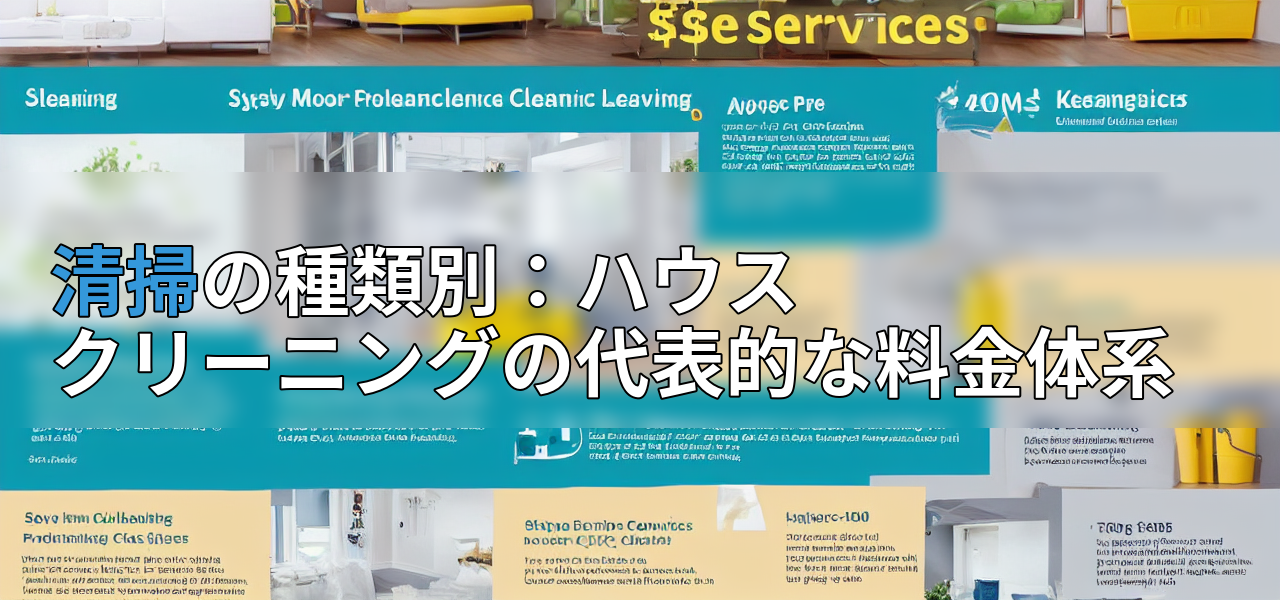 清掃の種類別：ハウスクリーニングの代表的な料金体系の画像