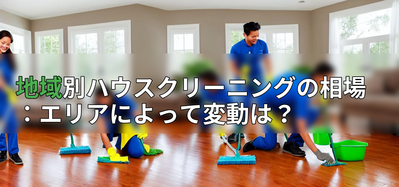 地域別ハウスクリーニングの相場:エリアによって変動は?の画像