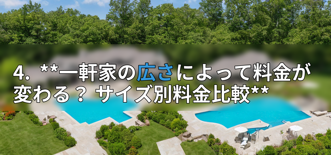 4.  **一軒家の広さによって料金が変わる？ サイズ別料金比較**の画像